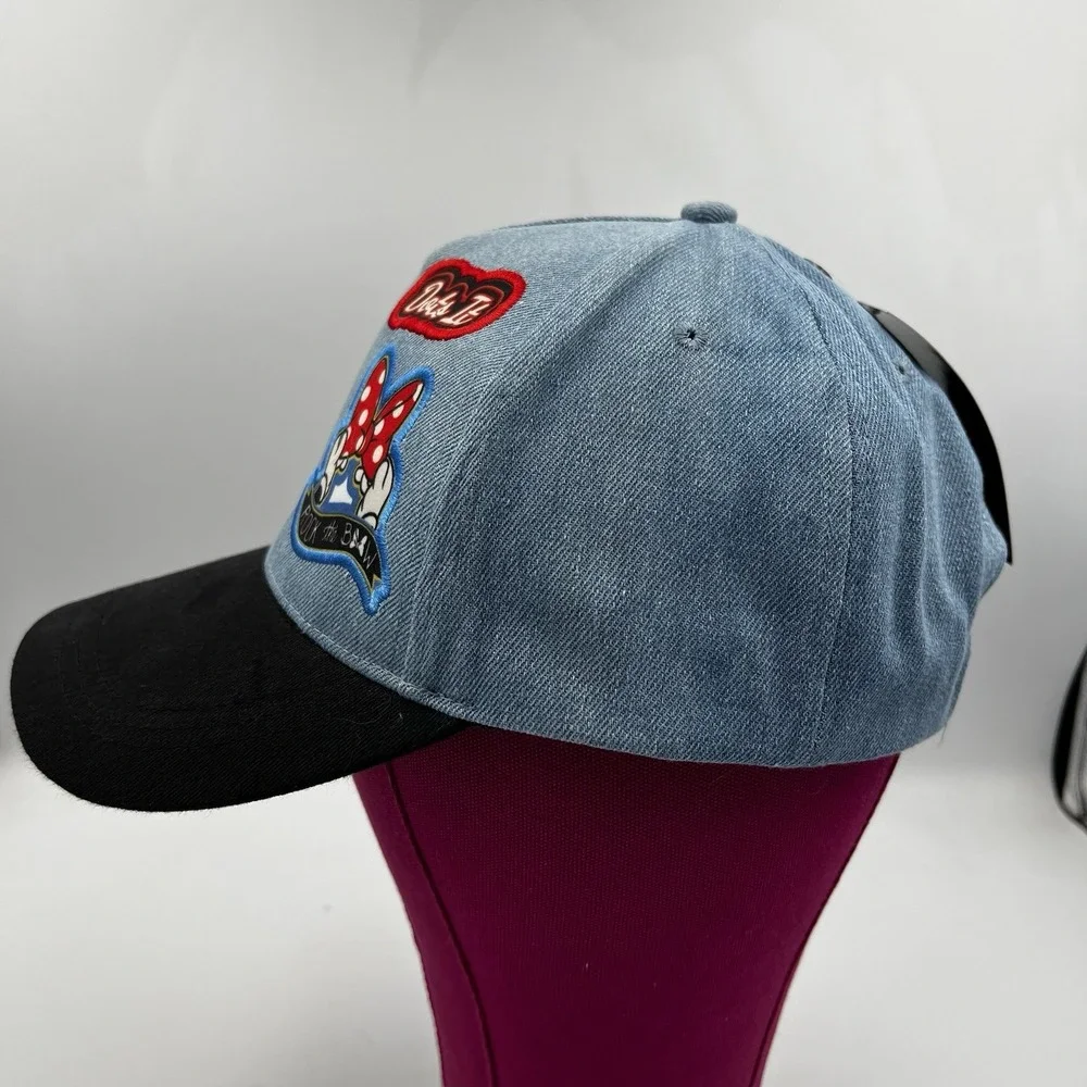 NEW! Berkshire Disney Rock The Bow Denim Cap Hat StrapBack Minnie Mouse One Size